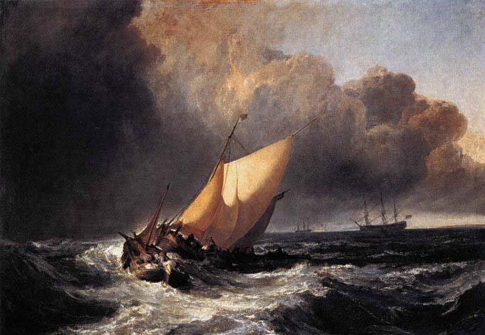 Joseph Mallord William Turner Dutch Boats in a Gale oil painting image